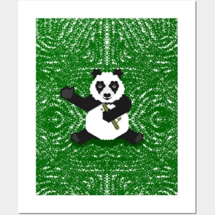 Geometric Panda Posters and Art